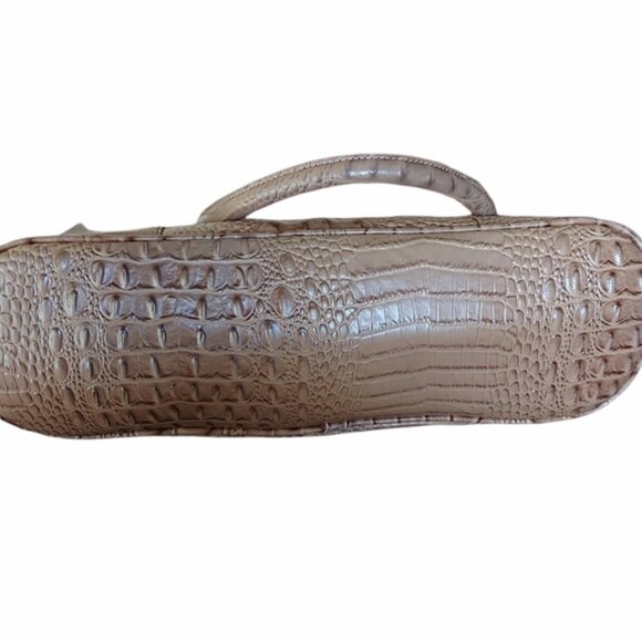 Marc Fisher pvc Crocodile embossed shoulder satchel curved shoulder bag - Picture 8 of 10